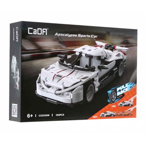 Technické bloky CaDA 368 el. Sportovní auto Apocalypse se stahovacím pohonem pro děti 6+