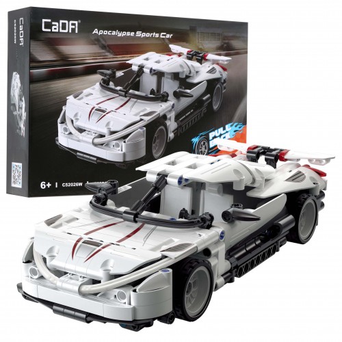 Technické bloky CaDA 368 el. Sportovní auto Apocalypse se stahovacím pohonem pro děti 6+
