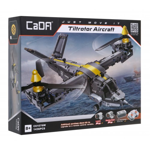 Technické bloky CaDA 1424 el. Dětský vrtulník Tiltrotor Aircraft 6+ pohyblivých dílů
