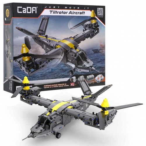 Technické bloky CaDA 1424 el. Dětský vrtulník Tiltrotor Aircraft 6+ pohyblivých dílů