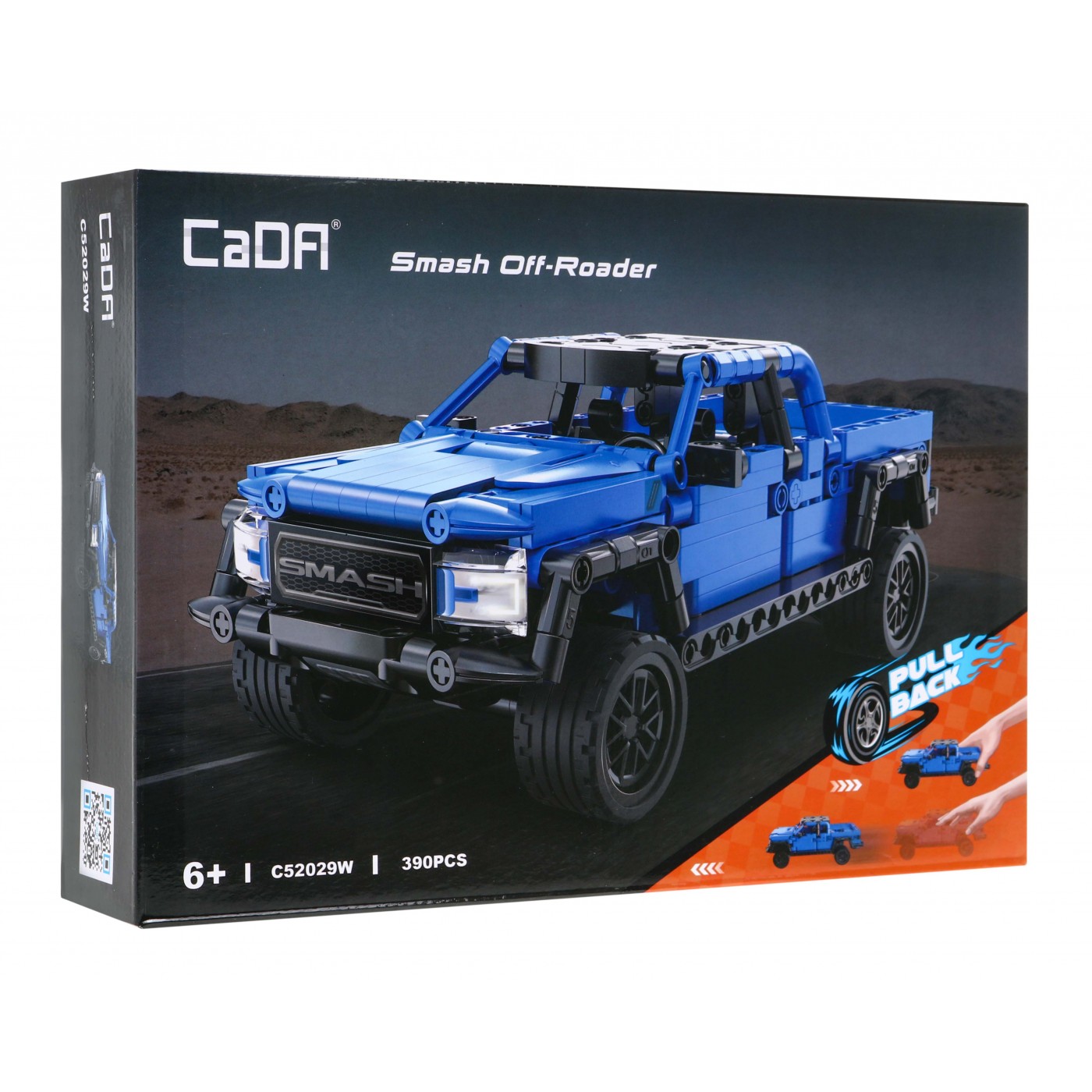 Technické bloky CaDA 390 el. Pull-back terénní pick-up pro děti 6+
