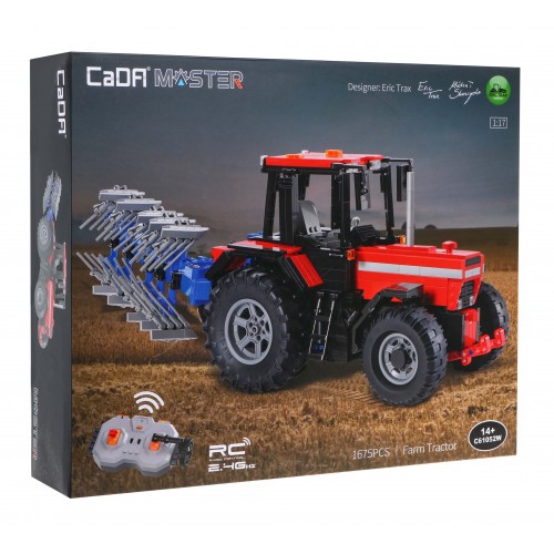 Technické bloky CaDA Master 1675 el. Traktor s dálkovým ovládáním Eric Trax Plug-in