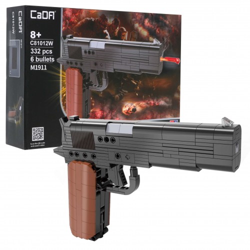 Technické bloky CaDA 332 el. Pistole M1911 s funkcí střelby pro děti 8+