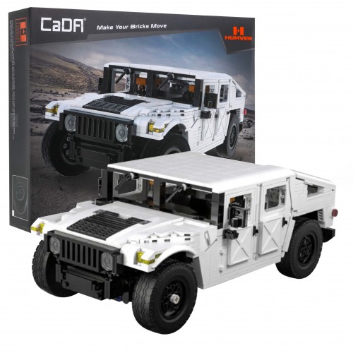 Technické bloky CaDA 1386 el. Vojenské vozidlo Humvee 1:12 pro děti 8+