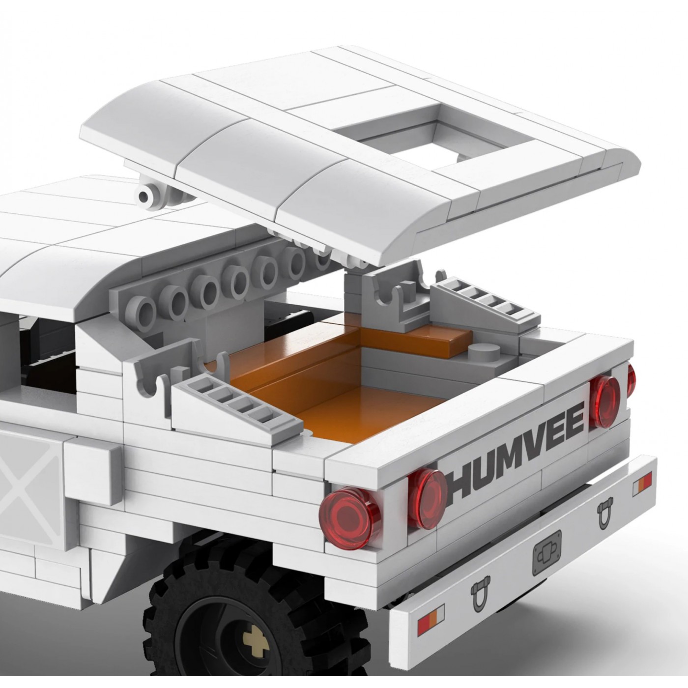 Technické bloky CaDA 328 el. Vojenské vozidlo Humvee 1:24 pro děti 8+