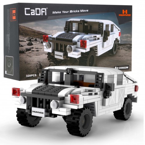 Technické bloky CaDA 328 el. Vojenské vozidlo Humvee 1:24 pro děti 8+