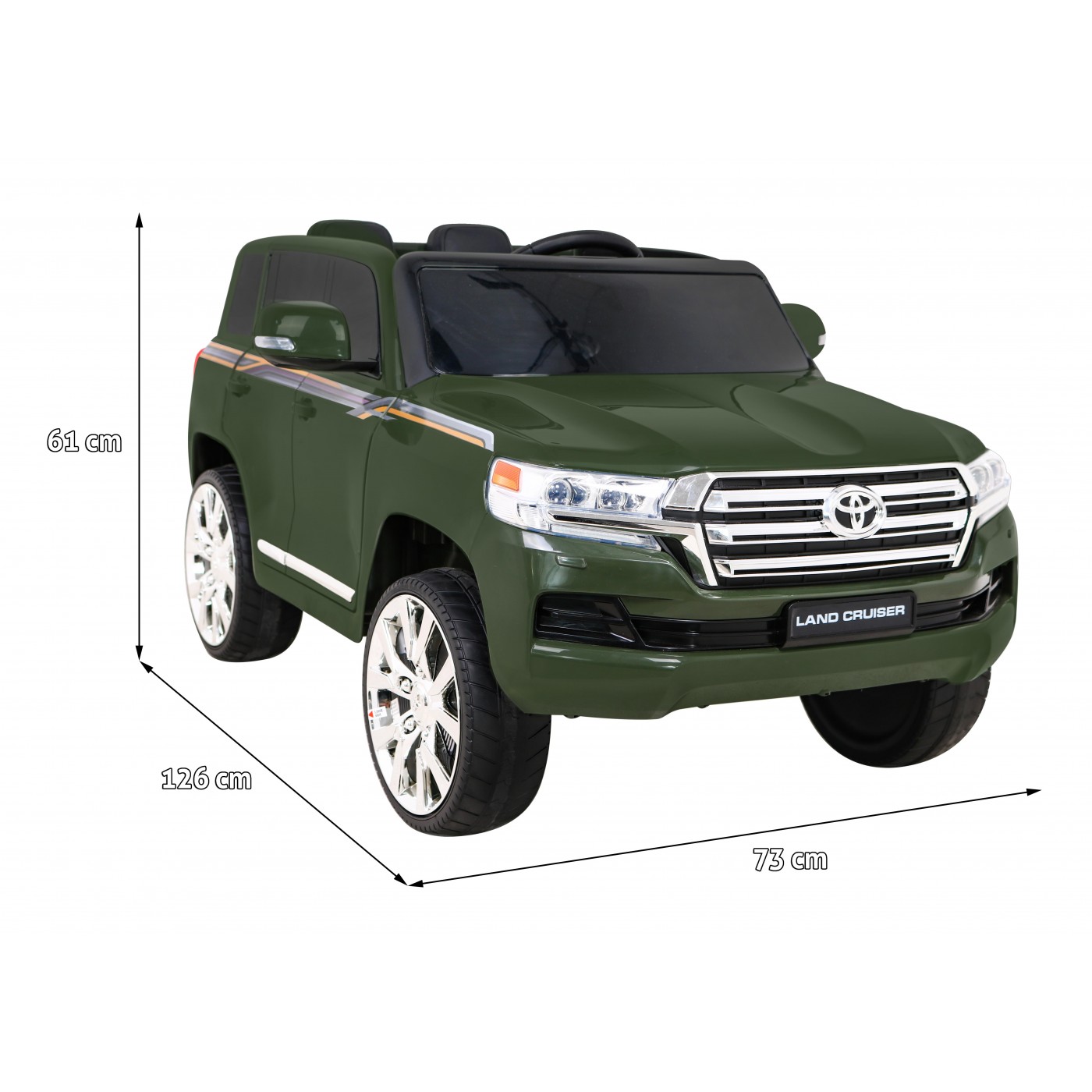 Toyota Land Cruiser Bateriově napájené Zelené dálkové úložiště EVA Pomalý start LED MP3