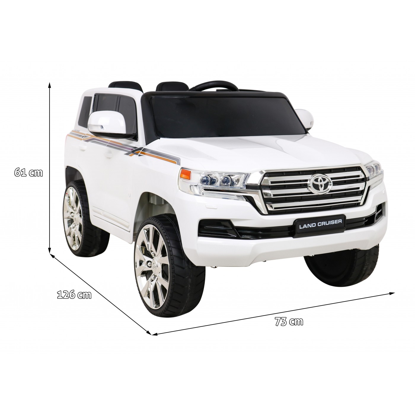 Toyota Land Cruiser Bateriové Bílé Dálkové Úložiště EVA Pomalý Start LED MP3