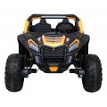 Buggy ATV Racing pro 2 děti zlatá + pohon 4x4 + dálkové ovládání + pomalý start + MP3 LED
