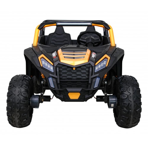 Buggy ATV Racing pro 2 děti zlatá + pohon 4x4 + dálkové ovládání + pomalý start + MP3 LED