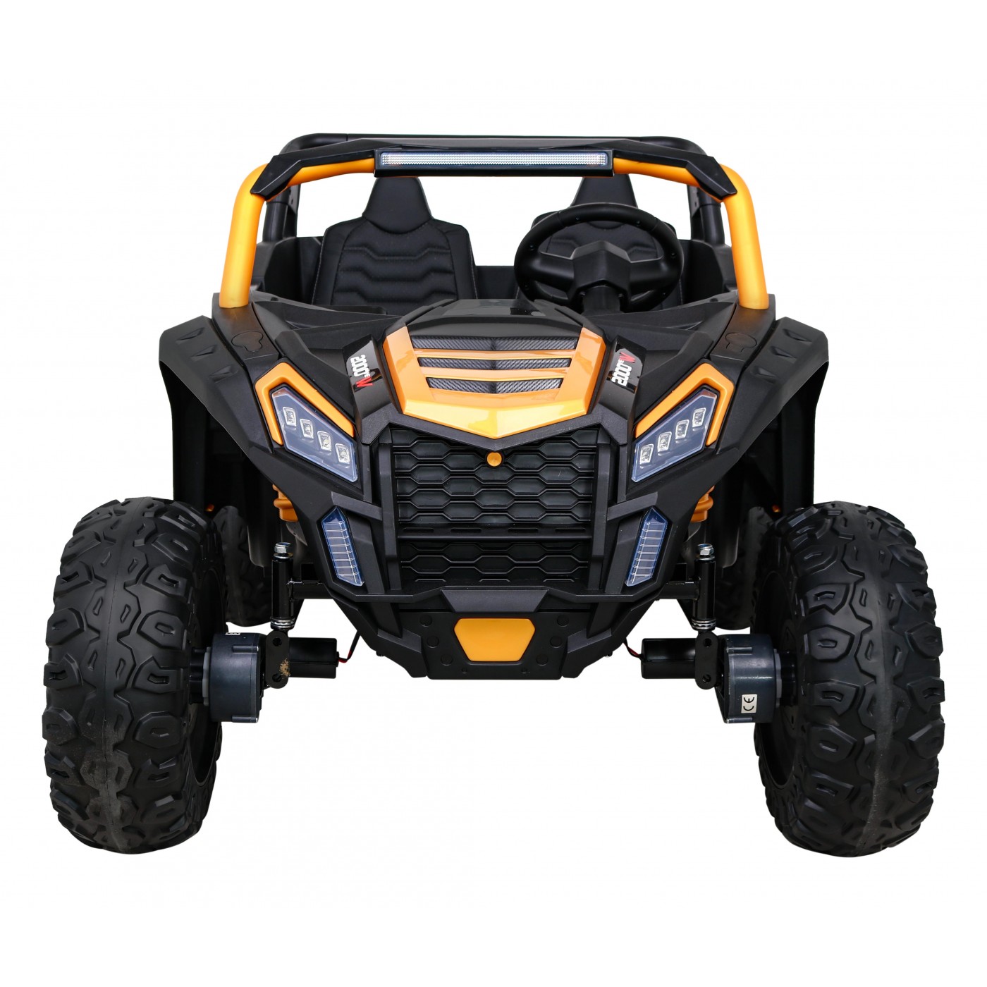 Buggy ATV Racing pro 2 děti zlatá + pohon 4x4 + dálkové ovládání + pomalý start + MP3 LED
