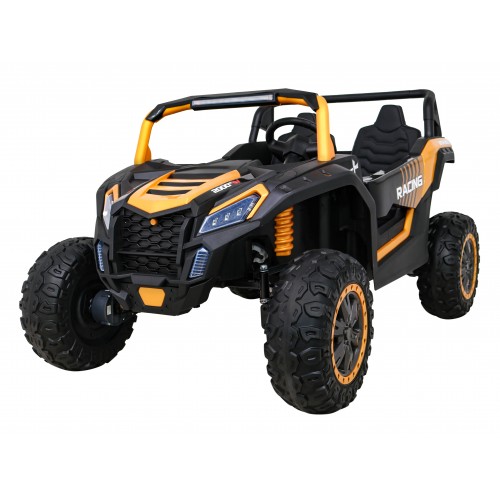Buggy ATV Racing pro 2 děti zlatá + pohon 4x4 + dálkové ovládání + pomalý start + MP3 LED