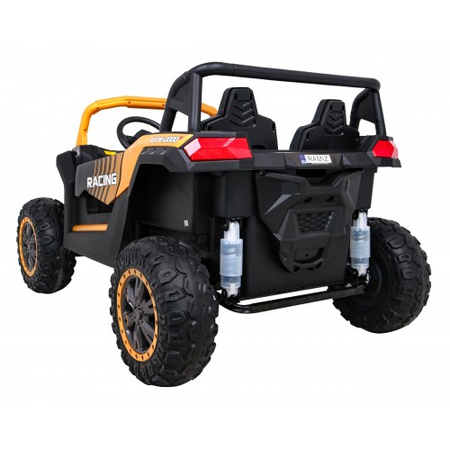 Buggy ATV Racing pro 2 děti zlatá + pohon 4x4 + dálkové ovládání + pomalý start + MP3 LED