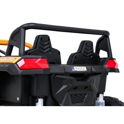 Buggy ATV Racing pro 2 děti zlatá + pohon 4x4 + dálkové ovládání + pomalý start + MP3 LED