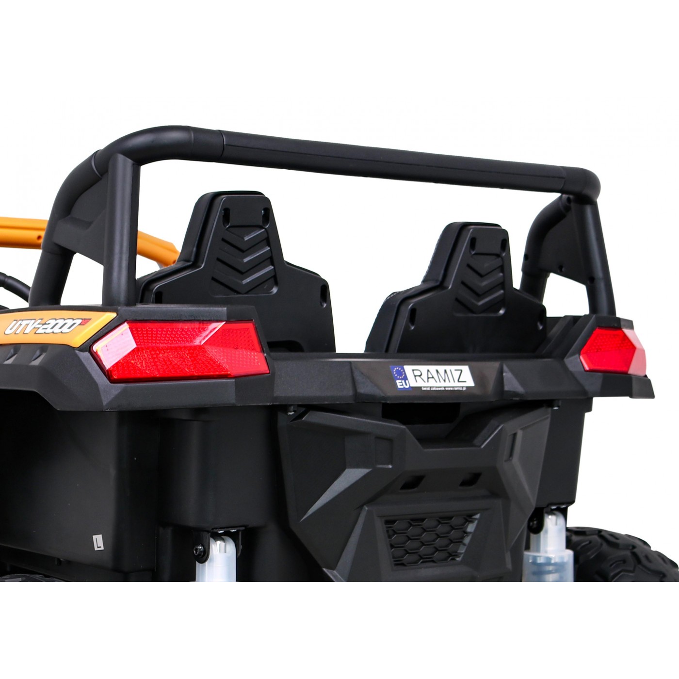 Buggy ATV Racing pro 2 děti zlatá + pohon 4x4 + dálkové ovládání + pomalý start + MP3 LED