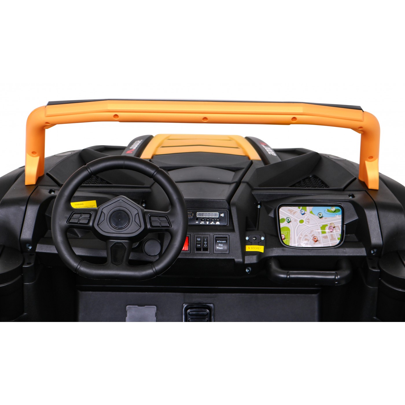 Buggy ATV Racing pro 2 děti zlatá + pohon 4x4 + dálkové ovládání + pomalý start + MP3 LED