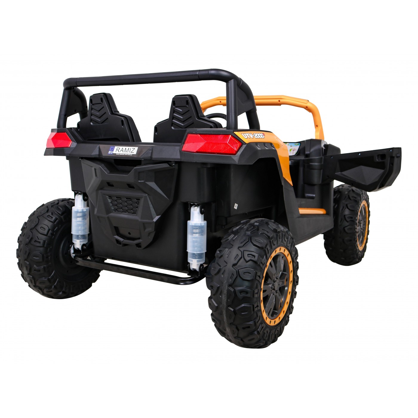 Buggy ATV Racing pro 2 děti zlatá + pohon 4x4 + dálkové ovládání + pomalý start + MP3 LED