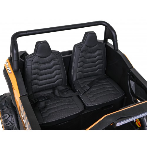 Buggy ATV Racing pro 2 děti zlatá + pohon 4x4 + dálkové ovládání + pomalý start + MP3 LED