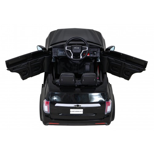 Elektrické dětské auto Chevrolet Tahoe černé  + dálkové ovládání + EVA + MP3 rádio + LED