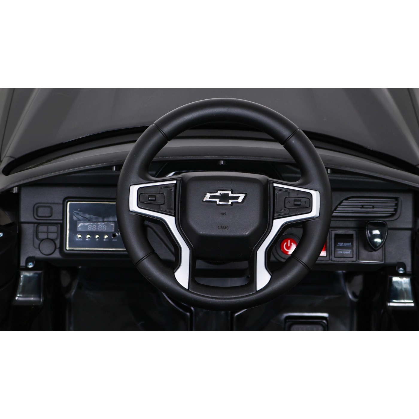 Elektrické dětské auto Chevrolet Tahoe černé  + dálkové ovládání + EVA + MP3 rádio + LED