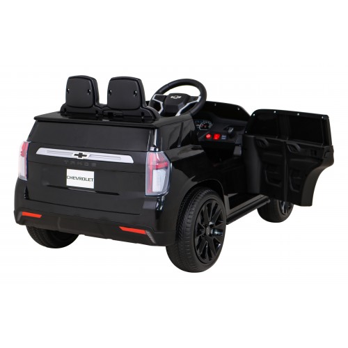 Elektrické dětské auto Chevrolet Tahoe černé  + dálkové ovládání + EVA + MP3 rádio + LED