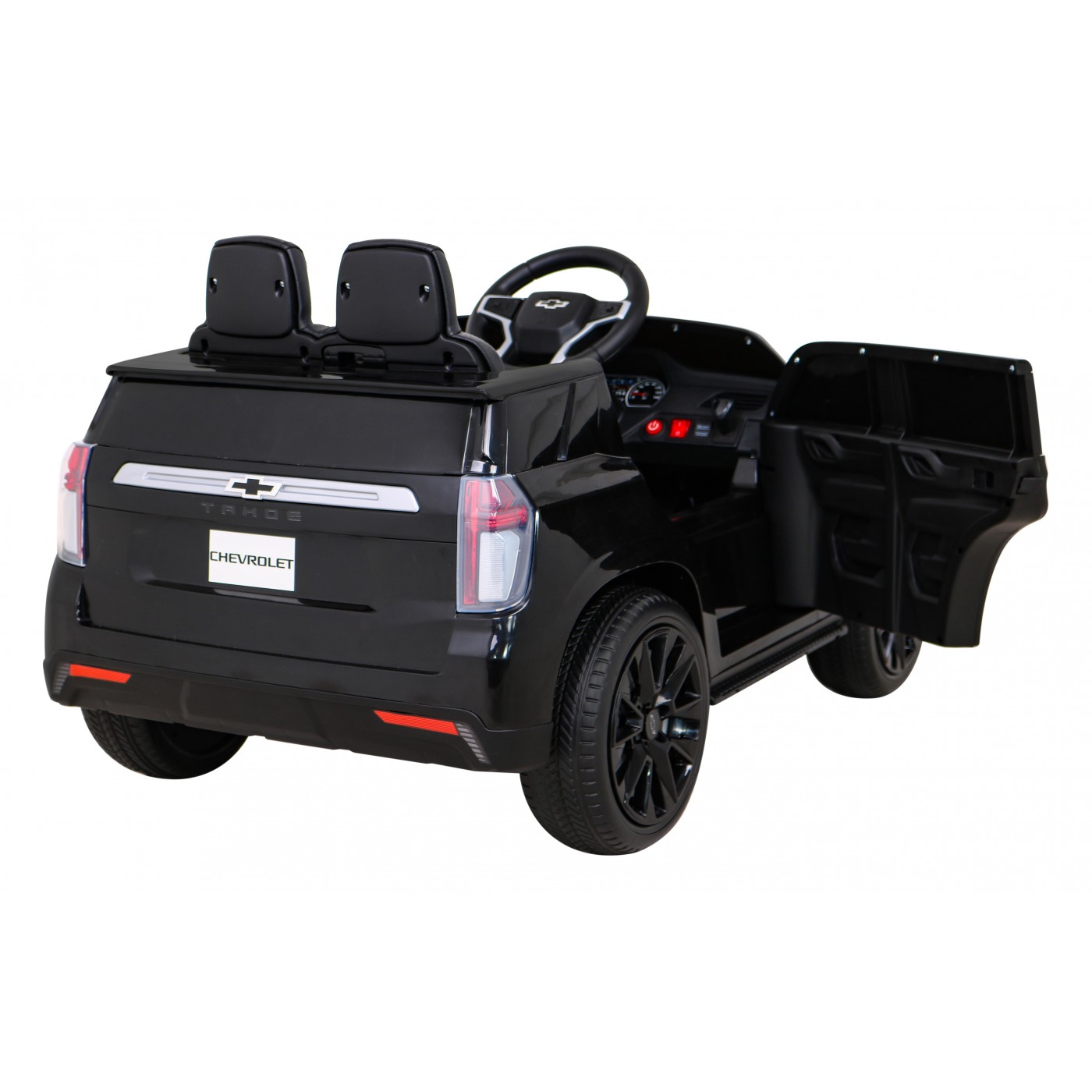 Elektrické dětské auto Chevrolet Tahoe černé  + dálkové ovládání + EVA + MP3 rádio + LED