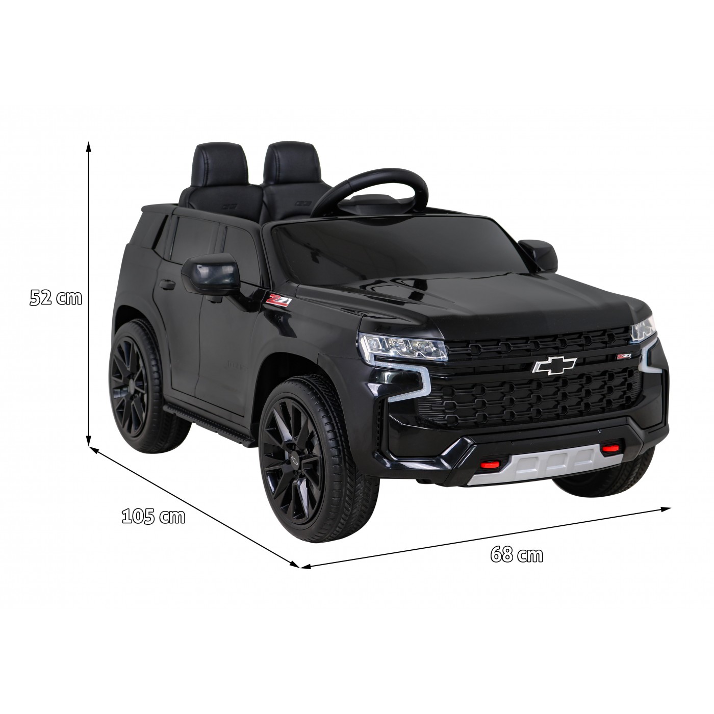Elektrické dětské auto Chevrolet Tahoe černé  + dálkové ovládání + EVA + MP3 rádio + LED