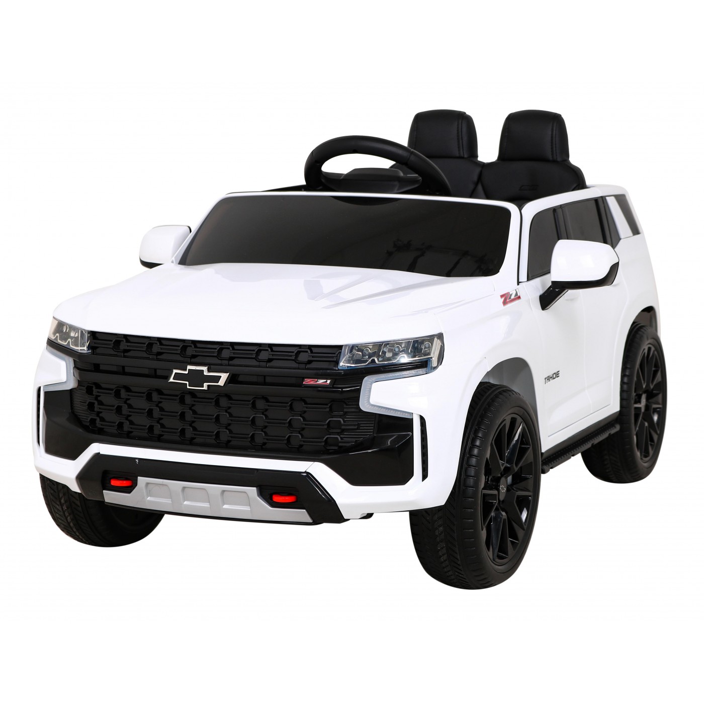 Elektrické dětské auto Chevrolet Tahoe bílé + dálkové ovládání + EVA + rádio MP3 + LED