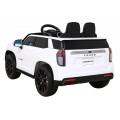 Elektrické dětské auto Chevrolet Tahoe bílé + dálkové ovládání + EVA + rádio MP3 + LED