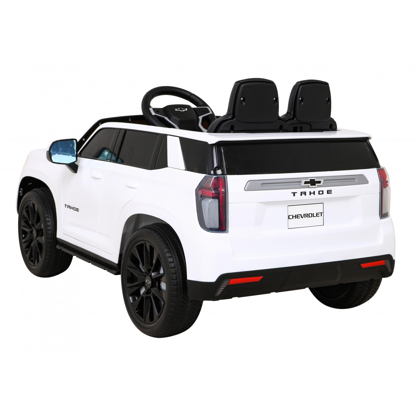 Elektrické dětské auto Chevrolet Tahoe bílé + dálkové ovládání + EVA + rádio MP3 + LED