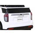 Elektrické dětské auto Chevrolet Tahoe bílé + dálkové ovládání + EVA + rádio MP3 + LED