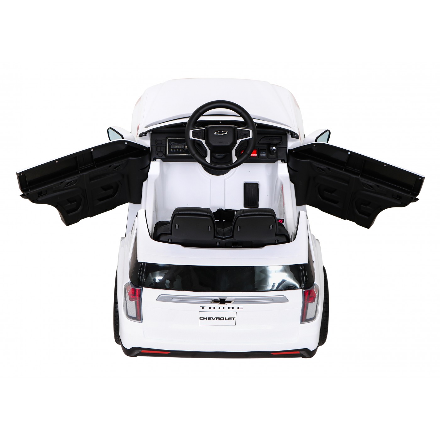 Elektrické dětské auto Chevrolet Tahoe bílé + dálkové ovládání + EVA + rádio MP3 + LED