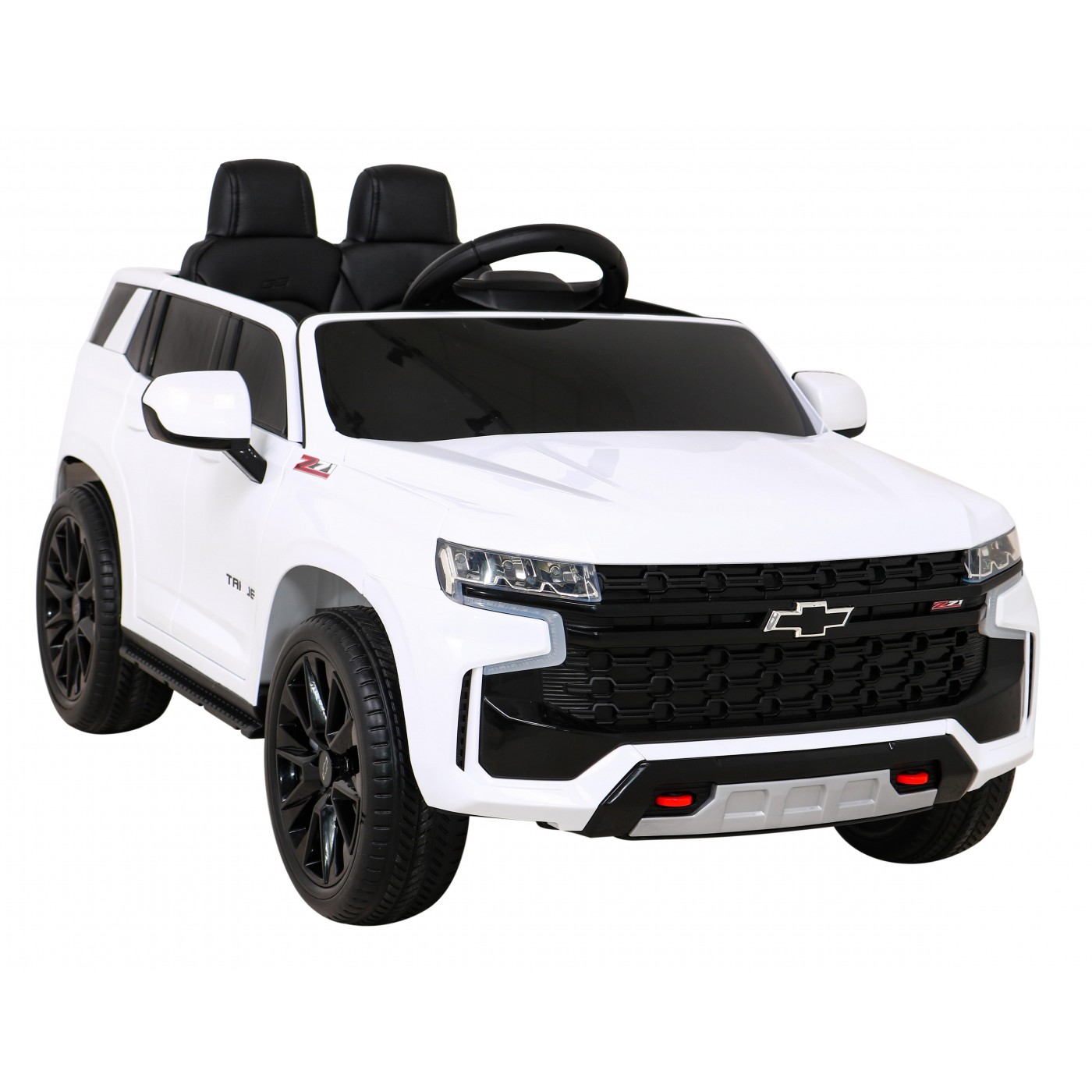 Elektrické dětské auto Chevrolet Tahoe bílé + dálkové ovládání + EVA + rádio MP3 + LED