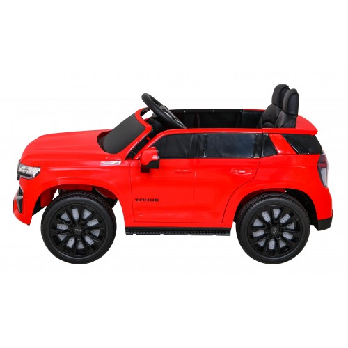 Elektrické dětské auto Chevrolet Tahoe červené + dálkové ovládání + EVA + MP3 rádio + LED