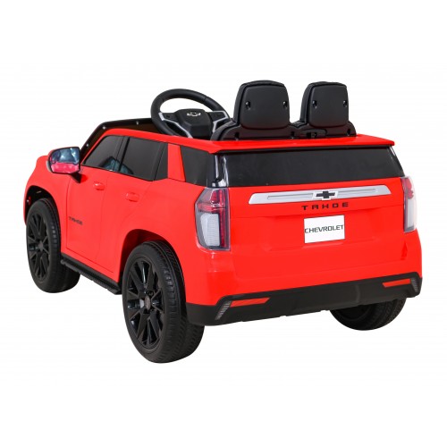 Elektrické dětské auto Chevrolet Tahoe červené + dálkové ovládání + EVA + MP3 rádio + LED