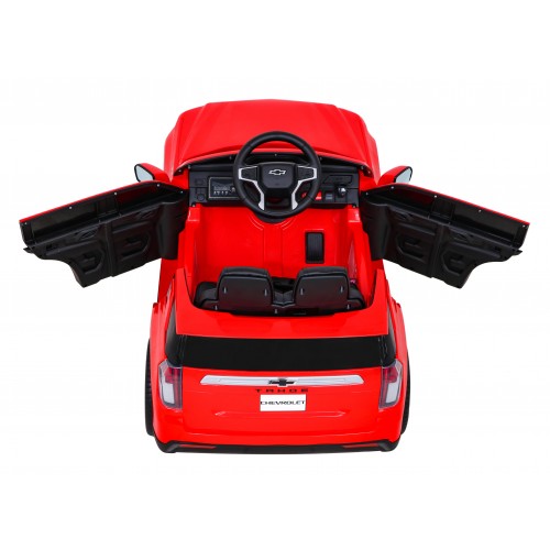 Elektrické dětské auto Chevrolet Tahoe červené + dálkové ovládání + EVA + MP3 rádio + LED