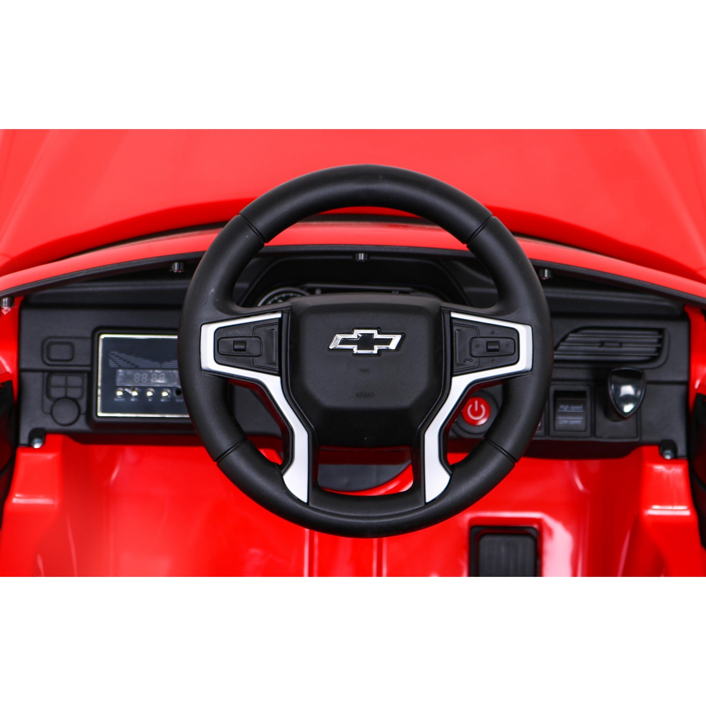 Elektrické dětské auto Chevrolet Tahoe červené + dálkové ovládání + EVA + MP3 rádio + LED
