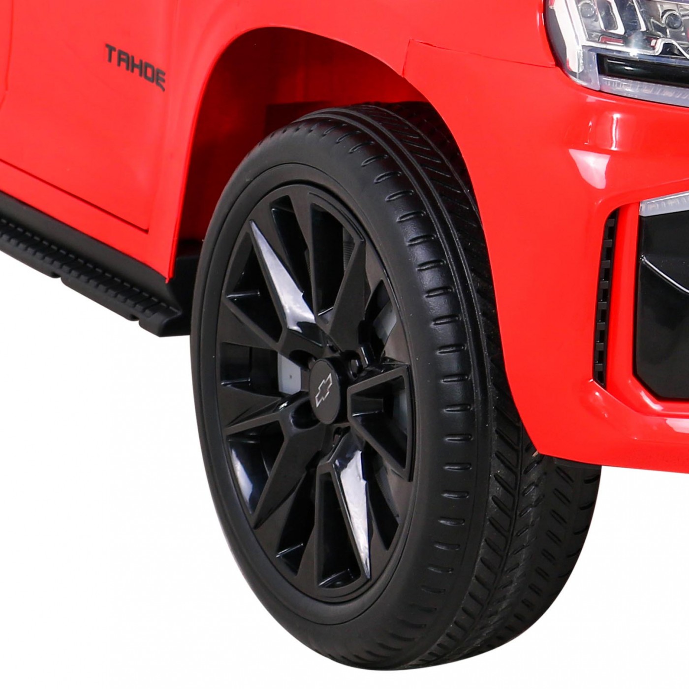 Elektrické dětské auto Chevrolet Tahoe červené + dálkové ovládání + EVA + MP3 rádio + LED