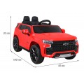Elektrické dětské auto Chevrolet Tahoe červené + dálkové ovládání + EVA + MP3 rádio + LED
