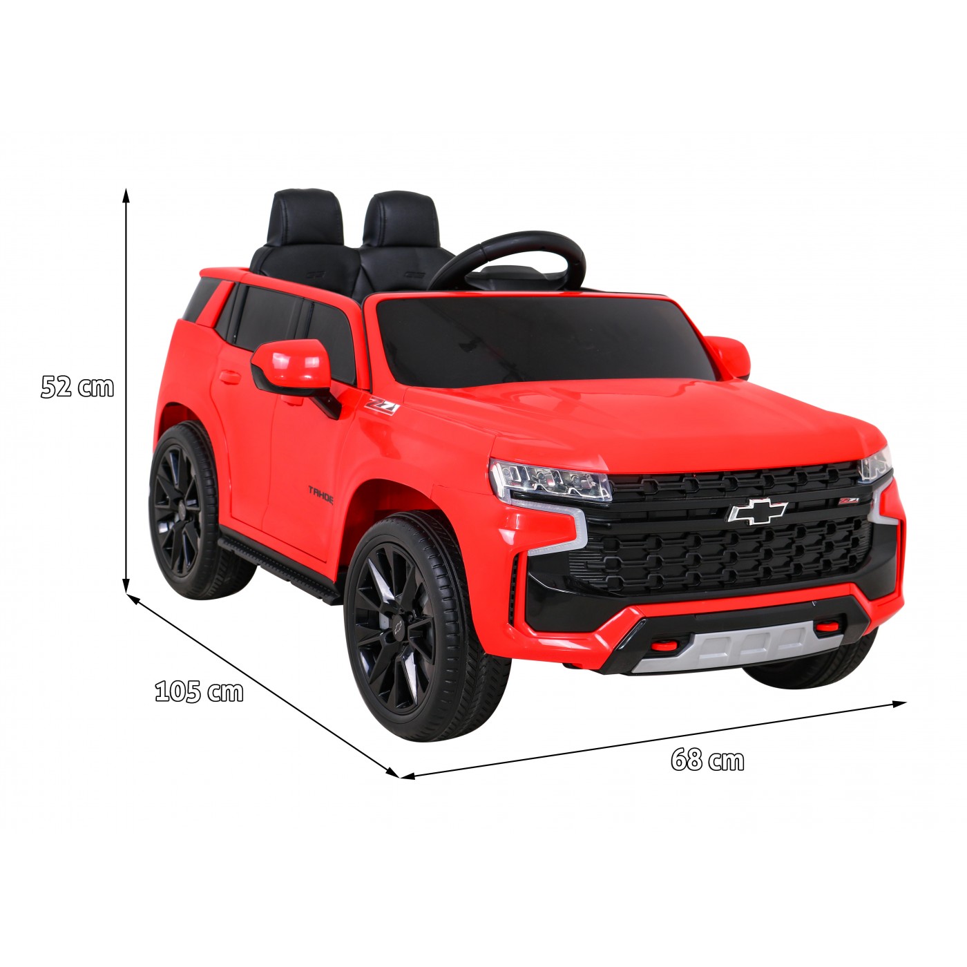 Elektrické dětské auto Chevrolet Tahoe červené + dálkové ovládání + EVA + MP3 rádio + LED
