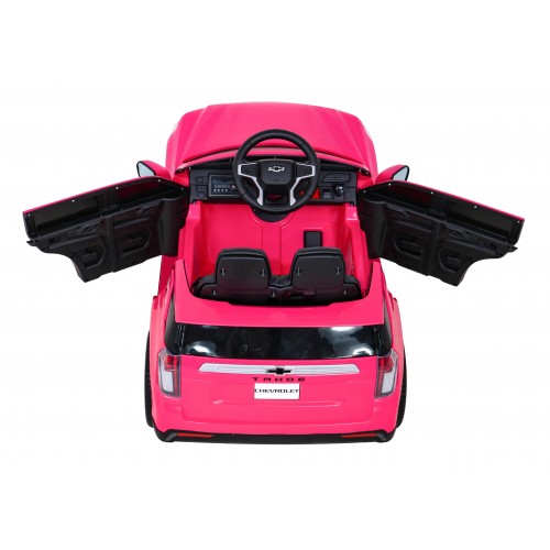Elektrické dětské auto Chevrolet Tahoe růžové + dálkové ovládání + EVA + rádio MP3 + LED