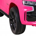 Elektrické dětské auto Chevrolet Tahoe růžové + dálkové ovládání + EVA + rádio MP3 + LED
