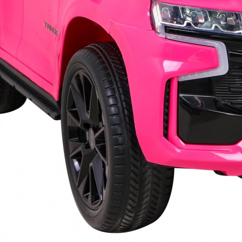 Elektrické dětské auto Chevrolet Tahoe růžové + dálkové ovládání + EVA + rádio MP3 + LED