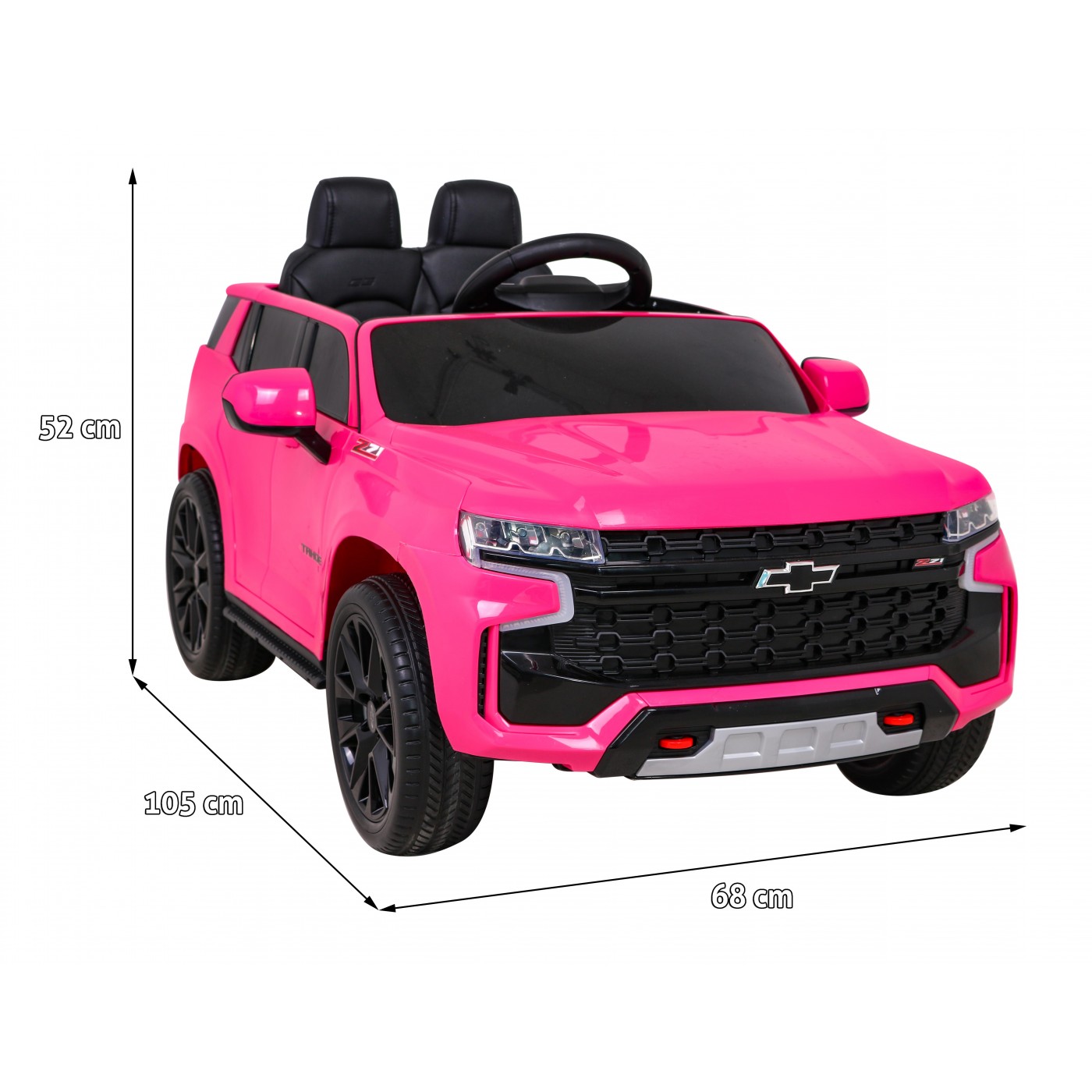 Elektrické dětské auto Chevrolet Tahoe růžové + dálkové ovládání + EVA + rádio MP3 + LED