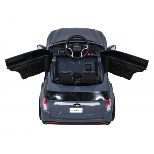 Elektrické dětské auto Chevrolet Tahoe šedé + dálkové ovládání + EVA + MP3 rádio + LED