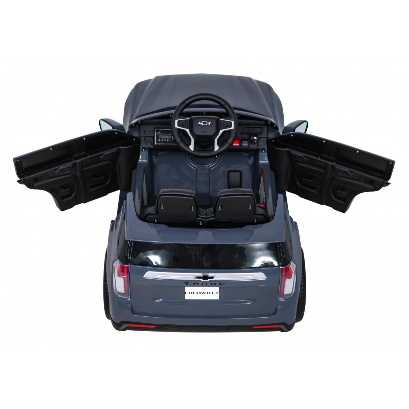 Elektrické dětské auto Chevrolet Tahoe šedé + dálkové ovládání + EVA + MP3 rádio + LED