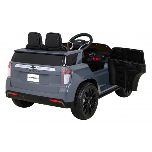 Elektrické dětské auto Chevrolet Tahoe šedé + dálkové ovládání + EVA + MP3 rádio + LED