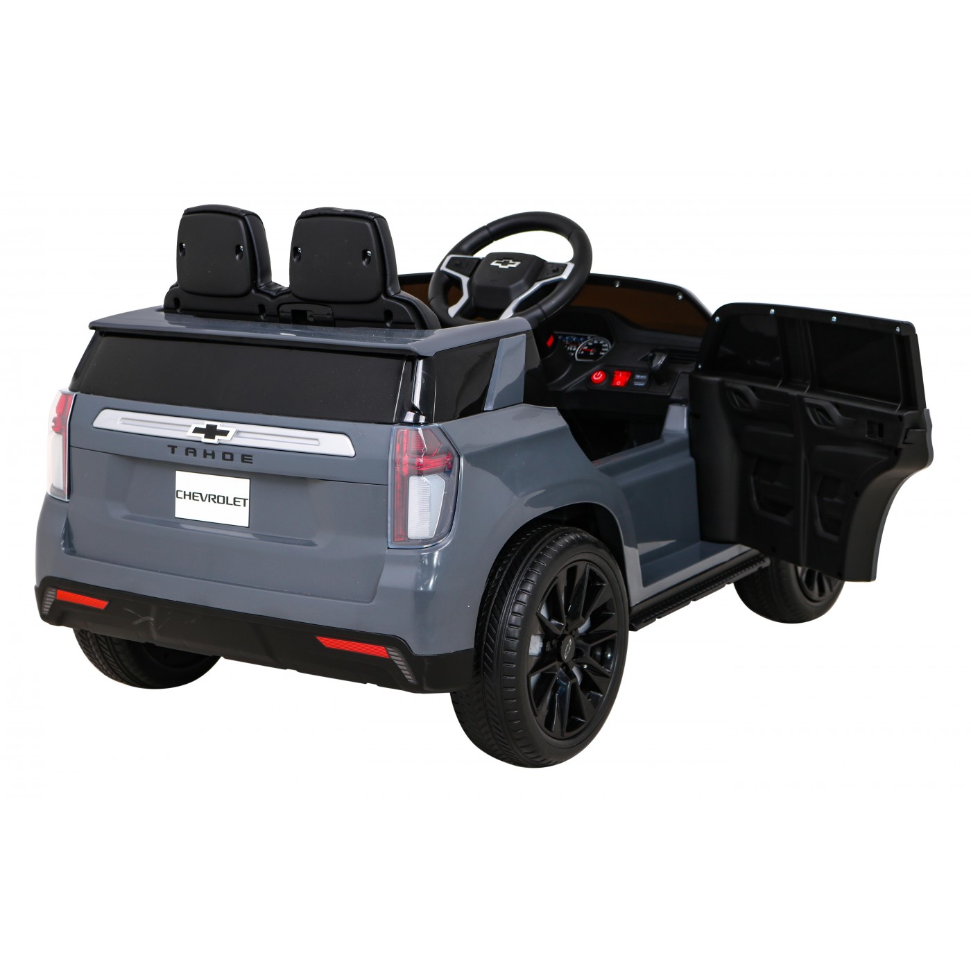 Elektrické dětské auto Chevrolet Tahoe šedé + dálkové ovládání + EVA + MP3 rádio + LED