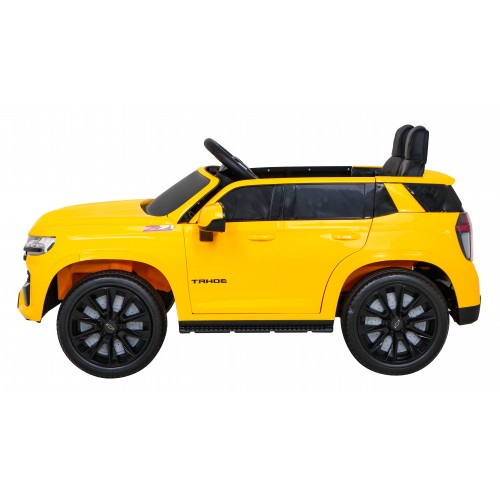Chevrolet Tahoe Elektrické auto pro děti žluté + Dálkové ovládání + EVA + MP3 rádio + LED