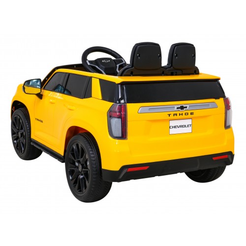Chevrolet Tahoe Elektrické auto pro děti žluté + Dálkové ovládání + EVA + MP3 rádio + LED